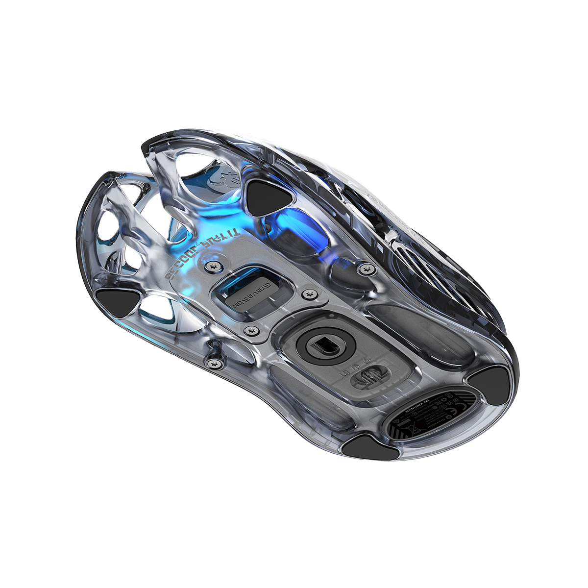 MOUSE GRAVASTAR MERCURY M2 INALÁMBRICO TRANSPARENT BLACK - 4