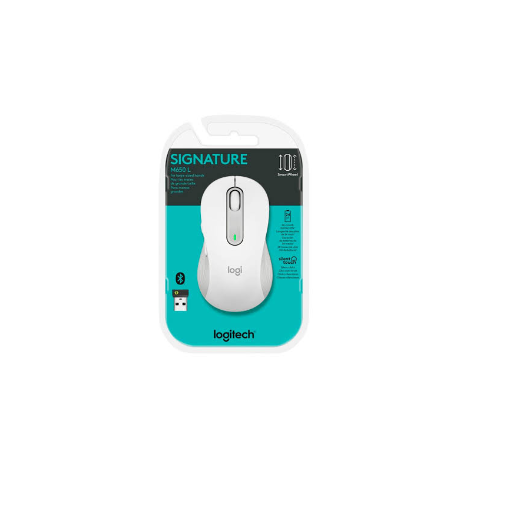 MOUSE LOGITECH SIGNATURE M650 SILENT 'L' INALAMBRICO/BT BLANCO - 1