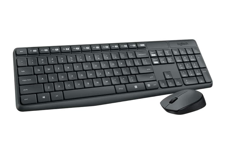 TECLADO LOGITECH + MOUSE MK235 WIRELESS USB SP BLACK - 2