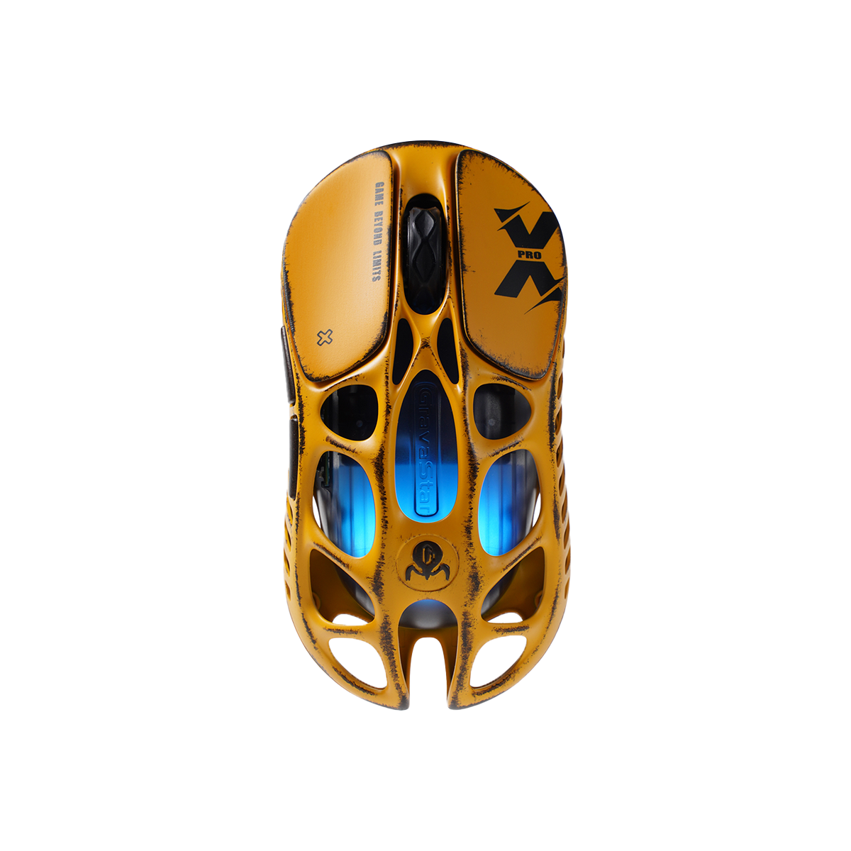 MOUSE GRAVASTAR MERCURY X PRO INALÁMBRICO 8K DONGLE BATTLE WORN YELLOW EDICIÓN ESPECIAL - 1
