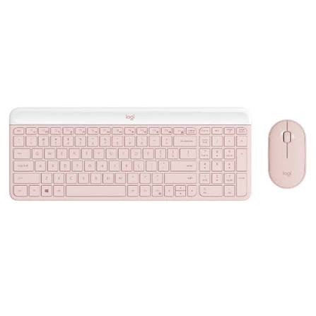 TECLADO LOGITECH + MOUSE MK470 WIRELESS SLIM USB ROSE - 2