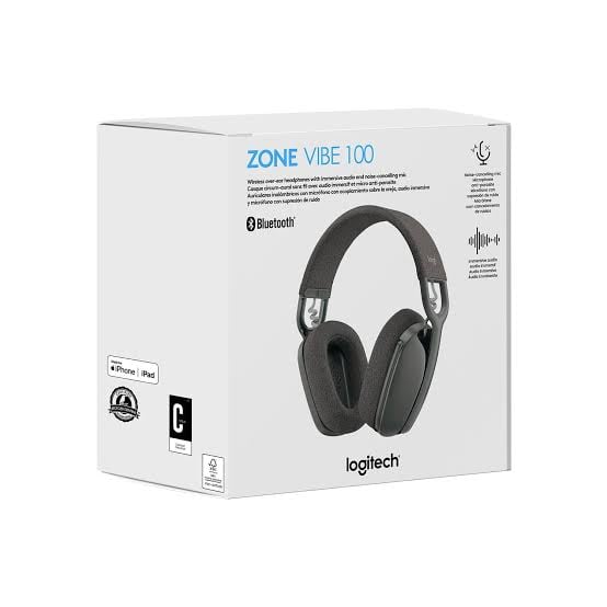 AUDIFONO C/MICROF. LOGITECH ZONE VIBE 100 BLUETOOTH BLACK - 1