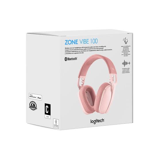 AUDIFONO C/MICROF. LOGITECH ZONE VIBE 100 BLUETOOTH ROSE - 2