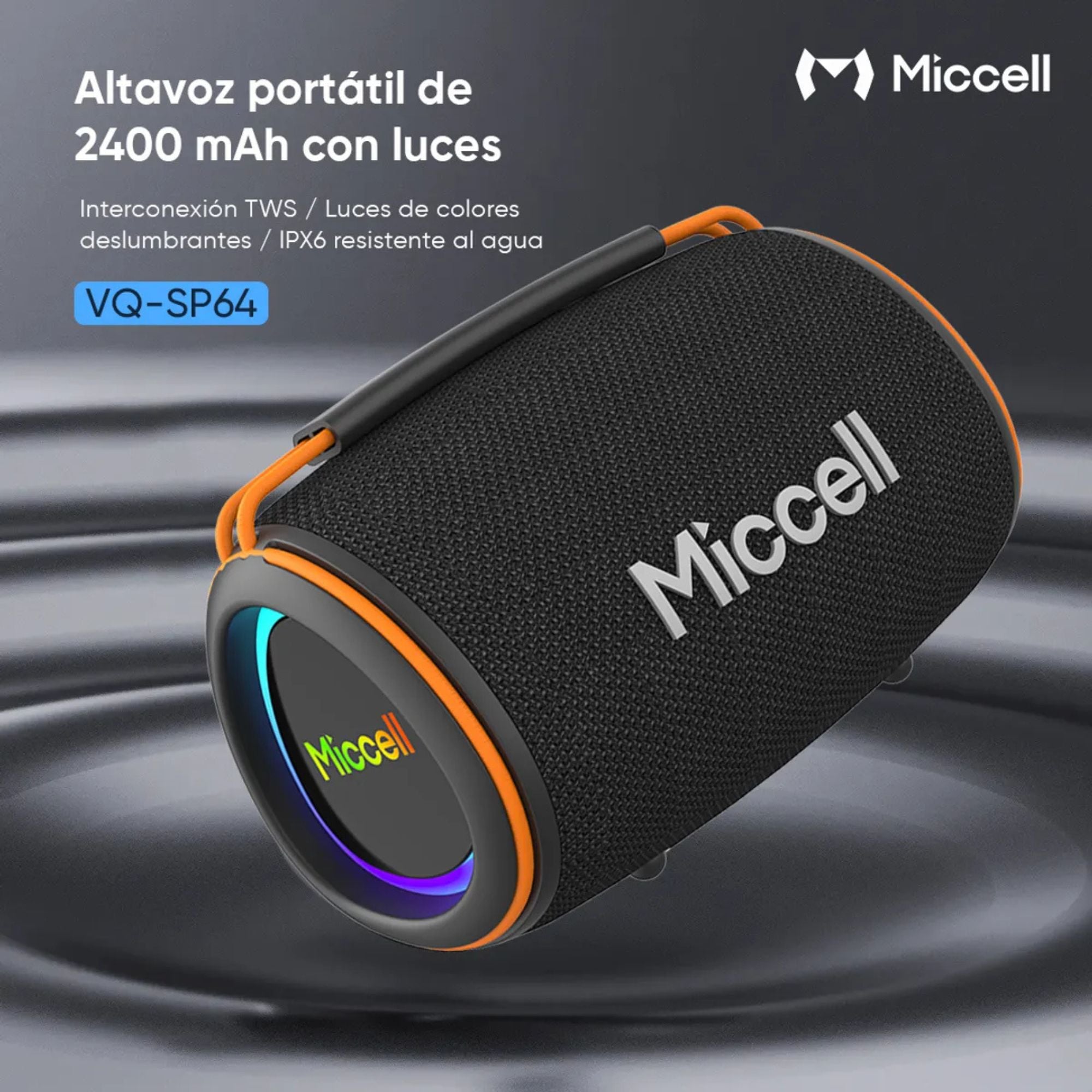 MICCELL PARLANTE PORTÁTIL BLUETOOTH 20W CON SONIDO ESTÉREO Y CONEXIÓN TWS - 5