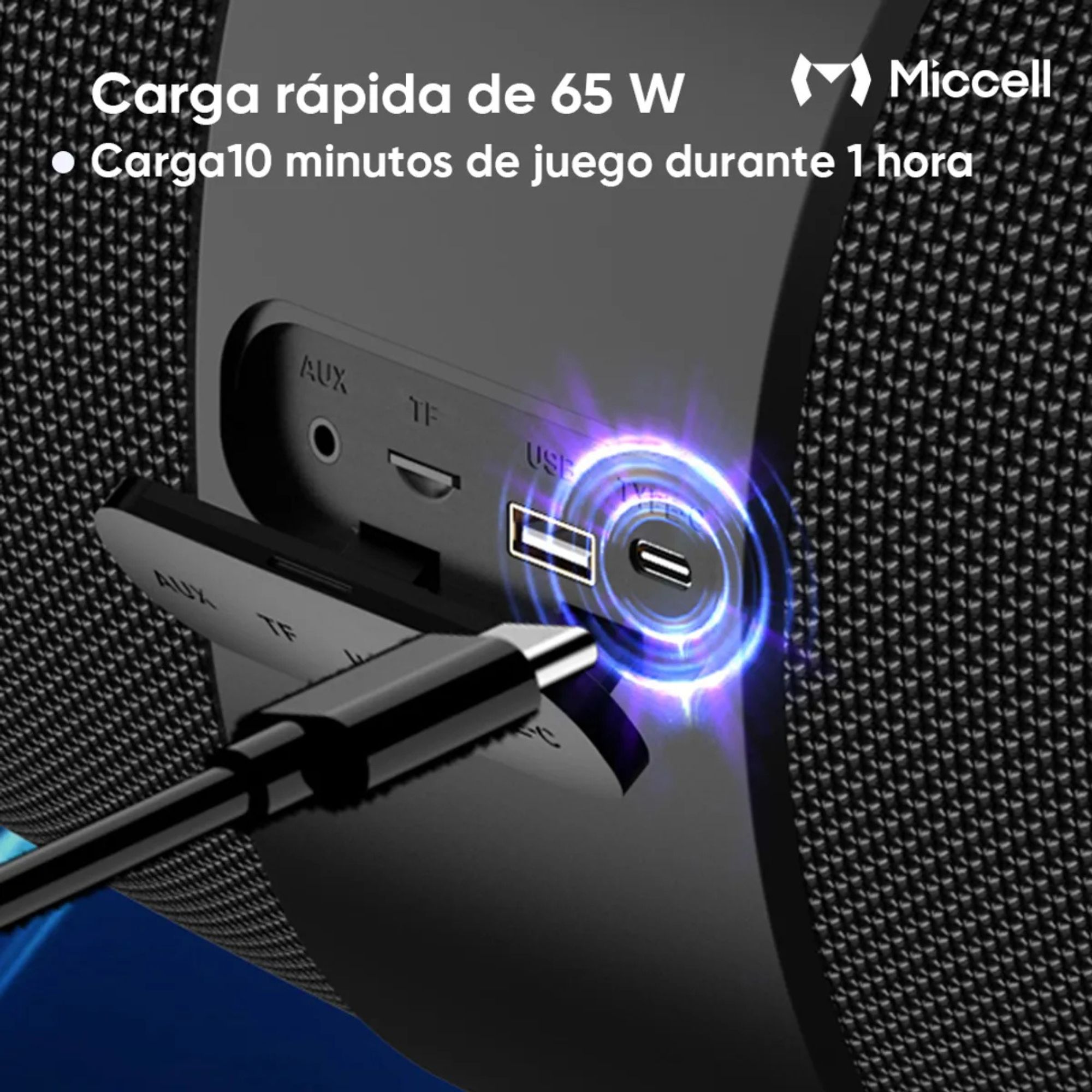 MICCELL PARLANTE BLUETOOTH PORTÁTIL SP56 DE 300W CON MICRÓFONO - 4