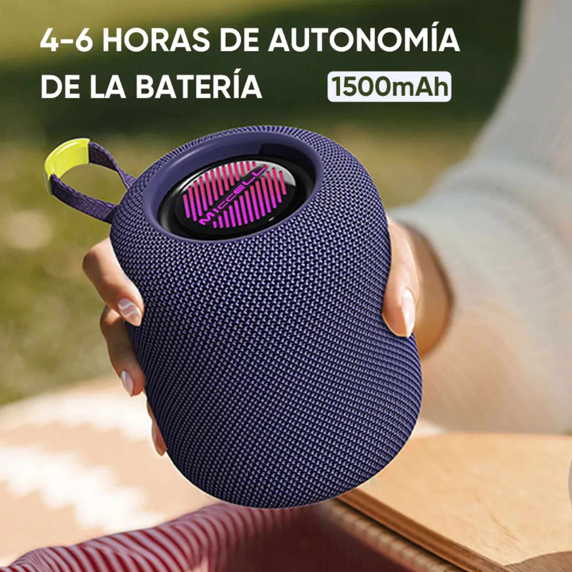 MICCELL PARLANTE BLUETOOTH PORTÁTIL SP29 RESISTENTE AL AGUA 10W TWS DUAL BASS - 3
