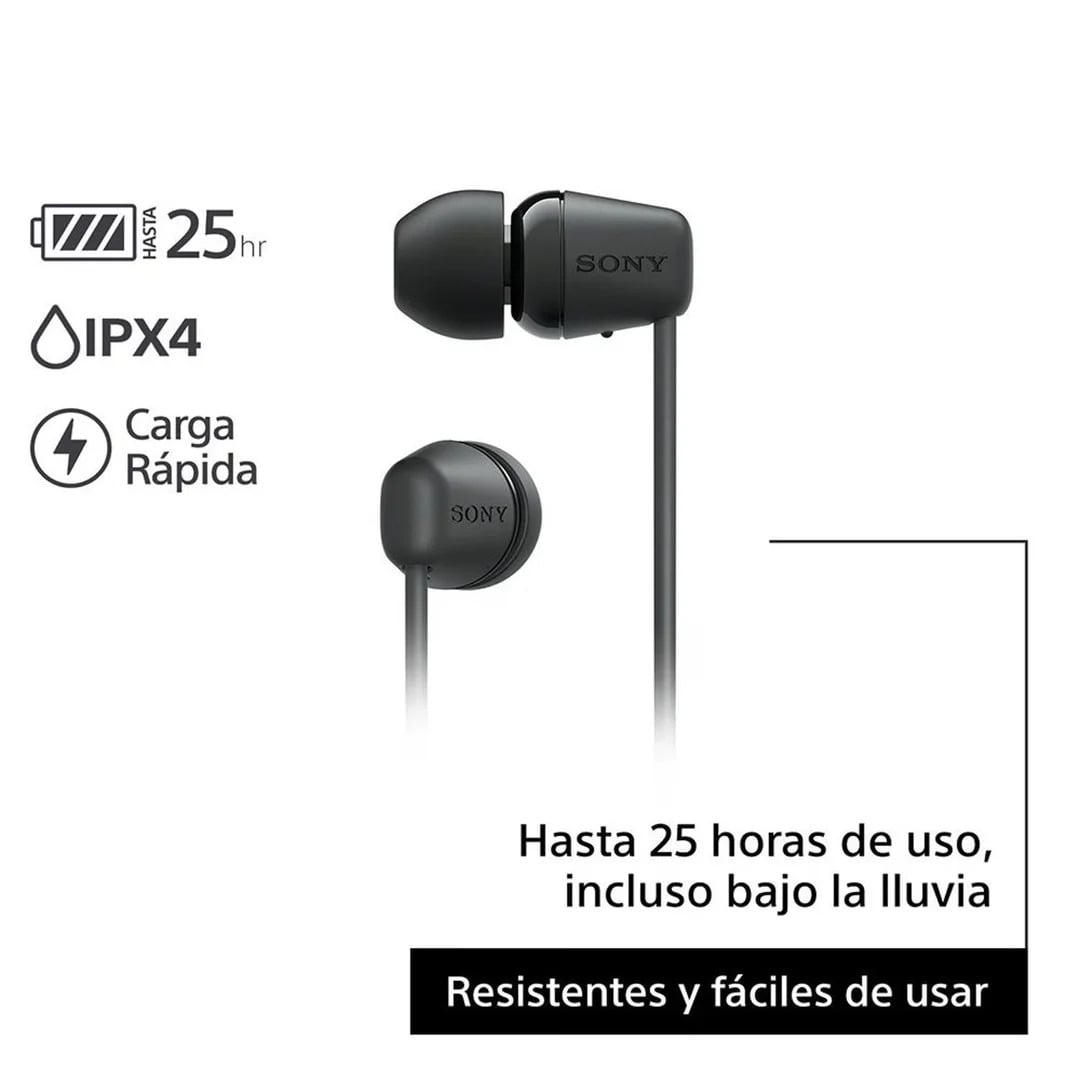 SONY AUDÍFONOS BLUETOOTH WI-C100 IN EAR NEGRO - 4