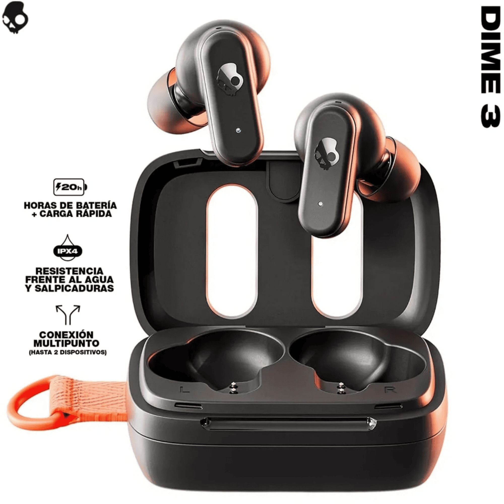 AUDÍFONO SKULLCANDY DIME 3 TRUE WIRELESS IPX4 NEGRO - 1