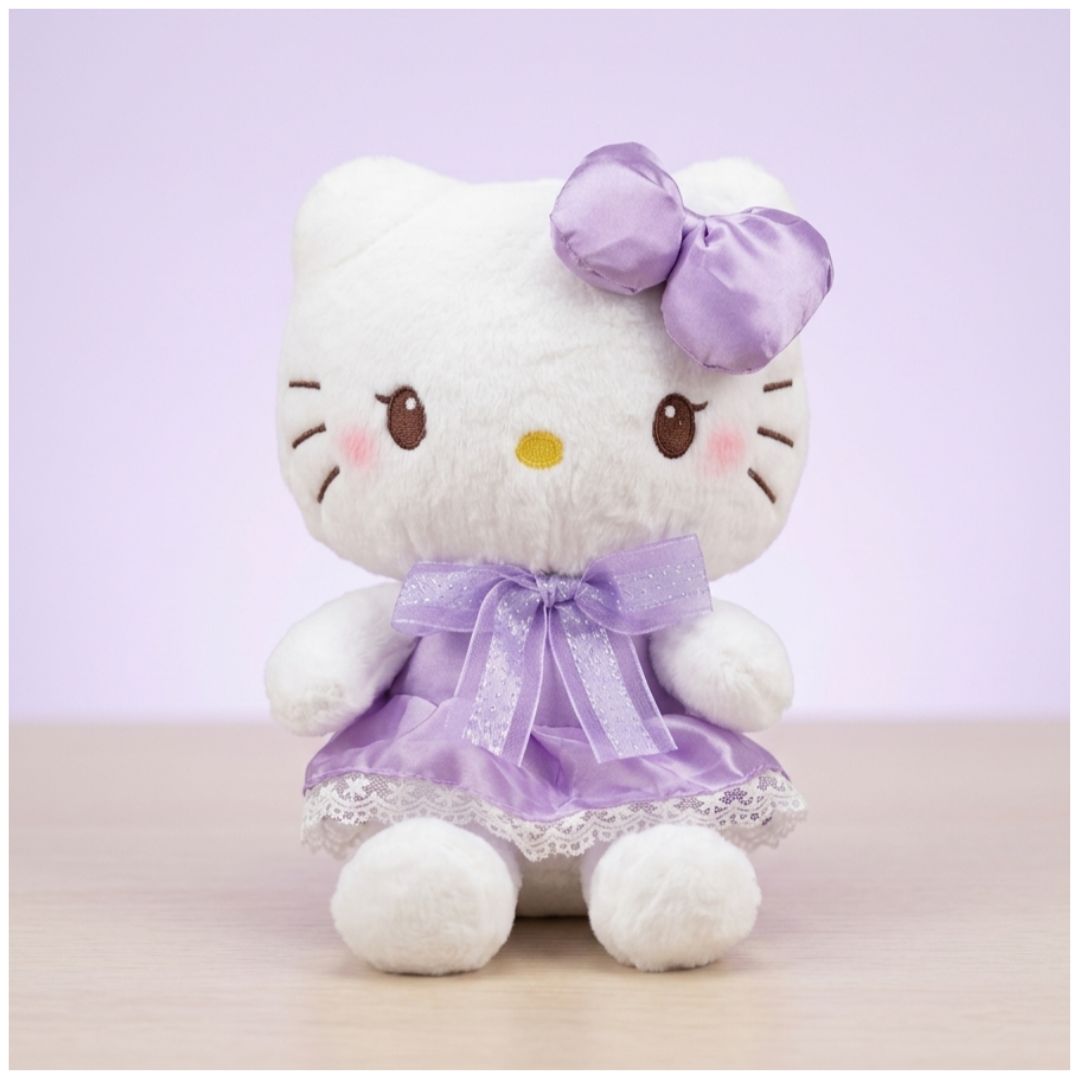 PELUCHE HELLO KITTY VESTIDO 22CM MORADO - 1