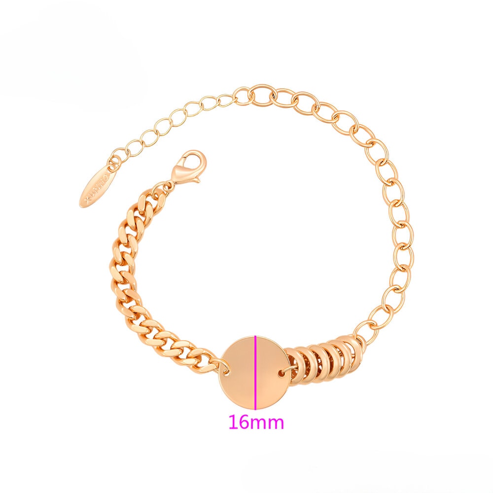 Pulsera De Cadena Mano Oro Para Mujer - Chapado En 14k Con Circonitas, Diseño Ajustable Y Elegante