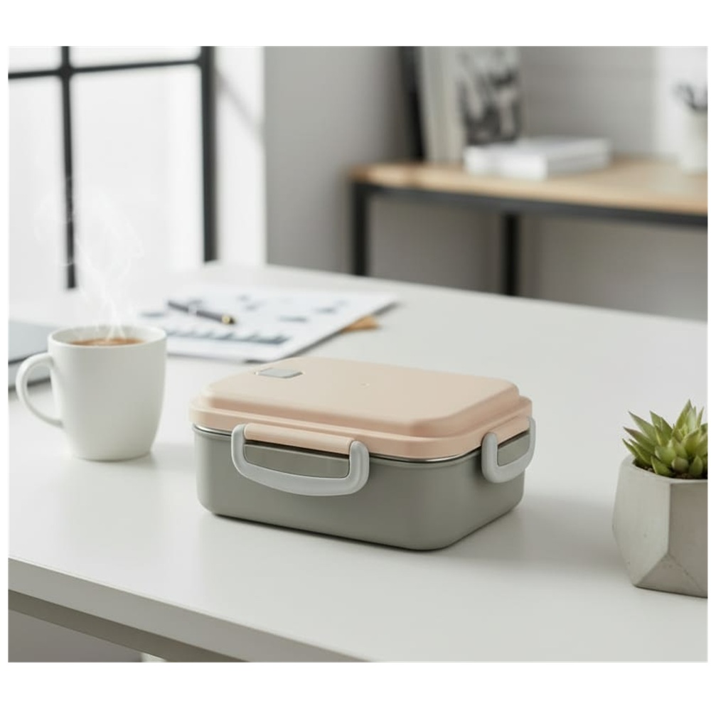 TAPER AURA DE ACERO INOXIDABLE BENTO BOX MICROSAFE 500 ML - 1