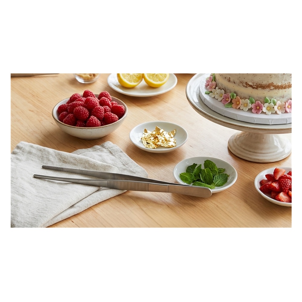 PINZA PARA DECORACIONES MULTIUSO DE ACERO INOXIDABLE 25 CM - 2