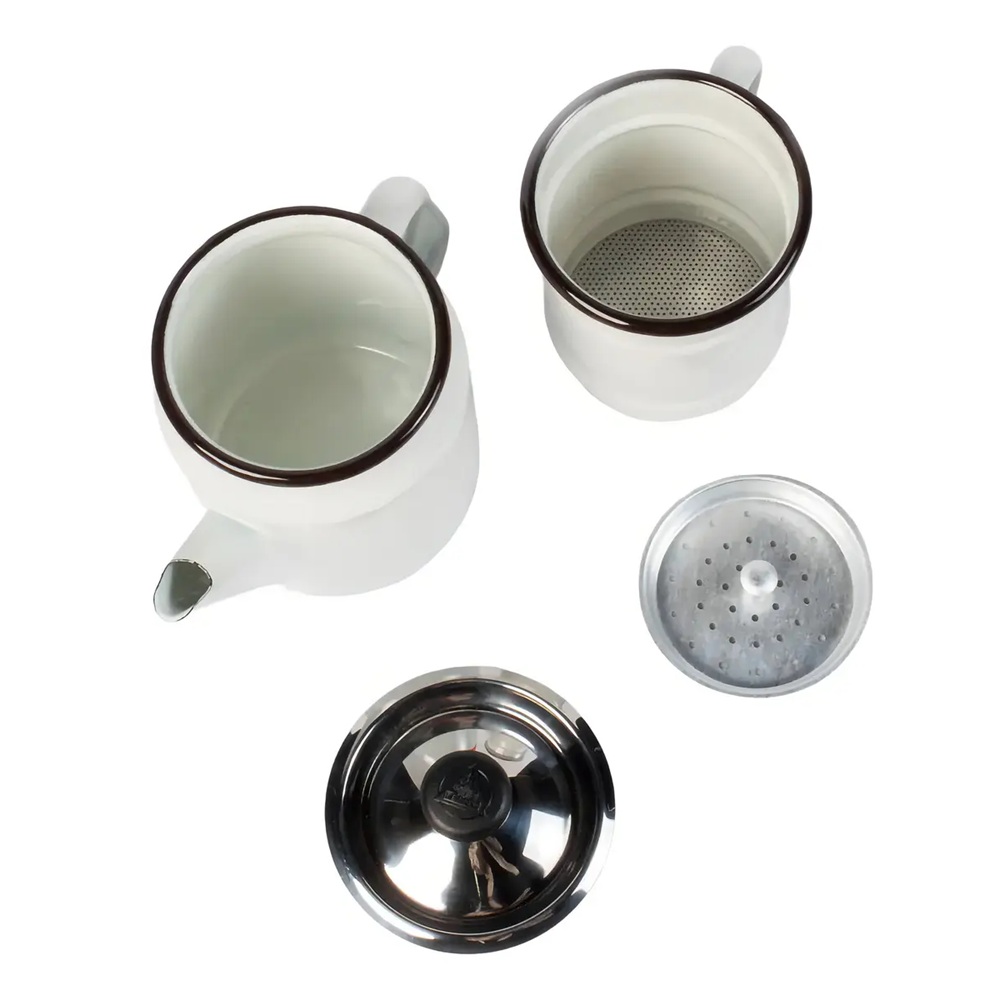 CAFETERA ESMALTADA DE GOTEO BLANCA RECORD - 5