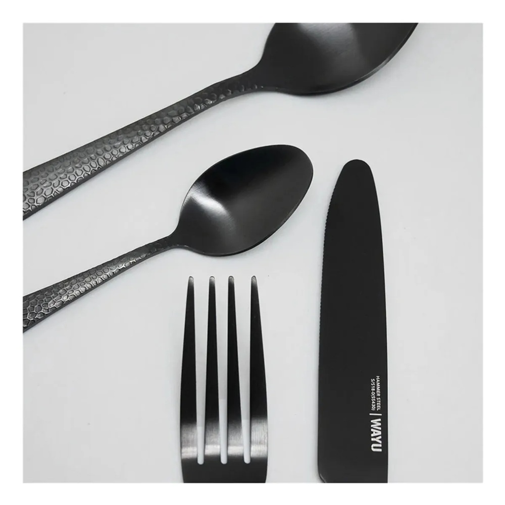 SET DE 16 CUBIERTOS HAMMER BLACK WAYU - 3