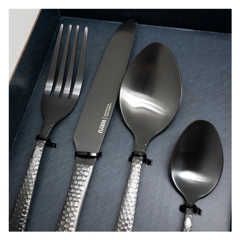 SET DE 16 CUBIERTOS HAMMER BLACK WAYU - 5