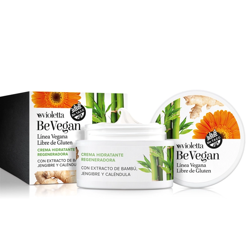 CREMA FACIAL HIDRATANTE REGENERADORA VIOLETTA BE VEGAN 50GR - 2