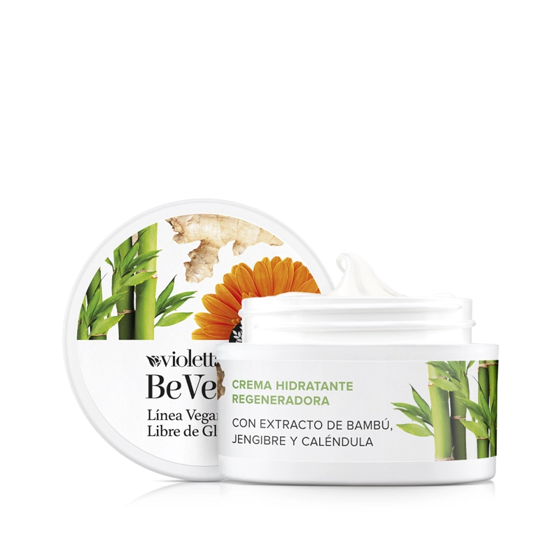 CREMA FACIAL HIDRATANTE REGENERADORA VIOLETTA BE VEGAN 50GR - 3
