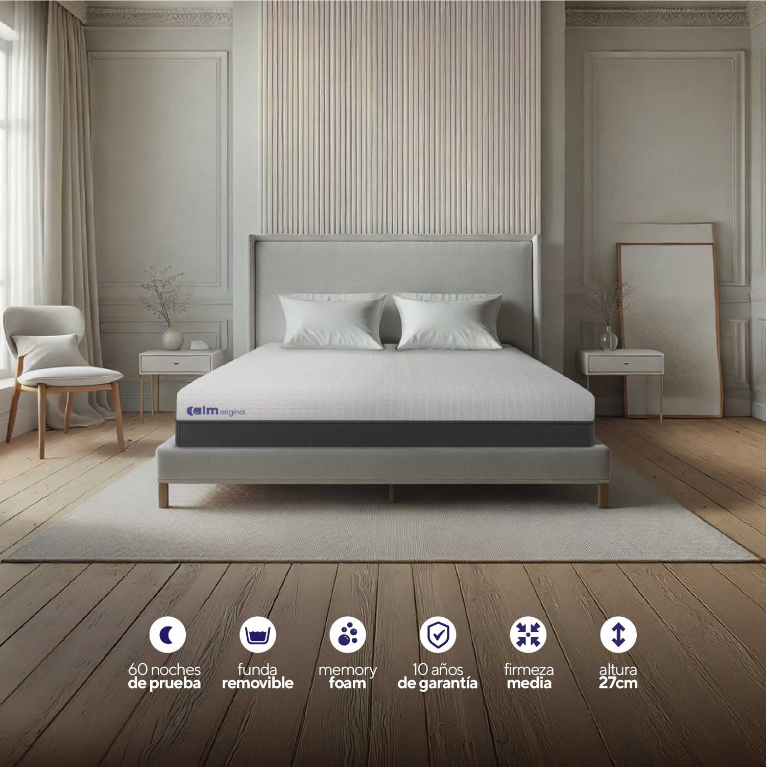 COLCHÓN CALM DE MEMORY FOAM 1.5 PLAZAS - 4
