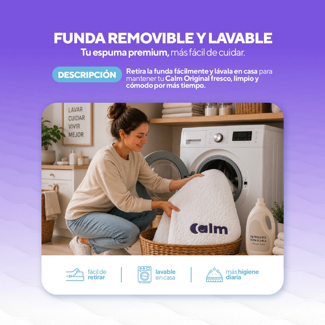 COLCHÓN CALM DE MEMORY FOAM 1.5 PLAZAS - 7