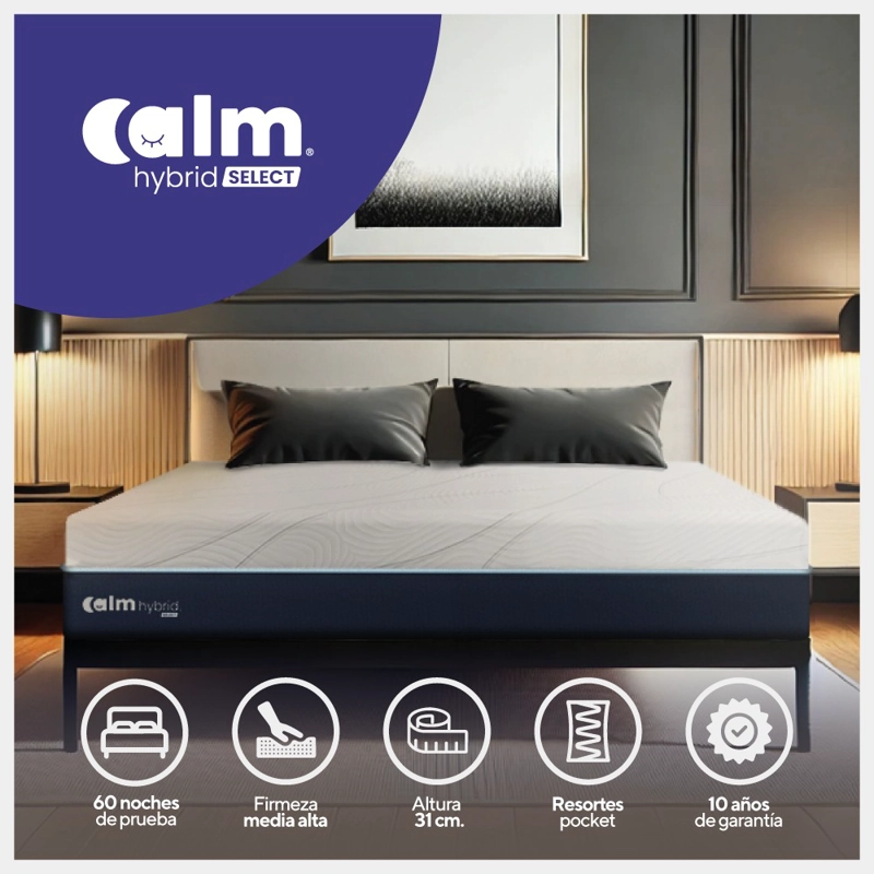 COLCHÓN HYBRID SELECT DE MEMORY FOAM 1.5 PLAZAS - 1