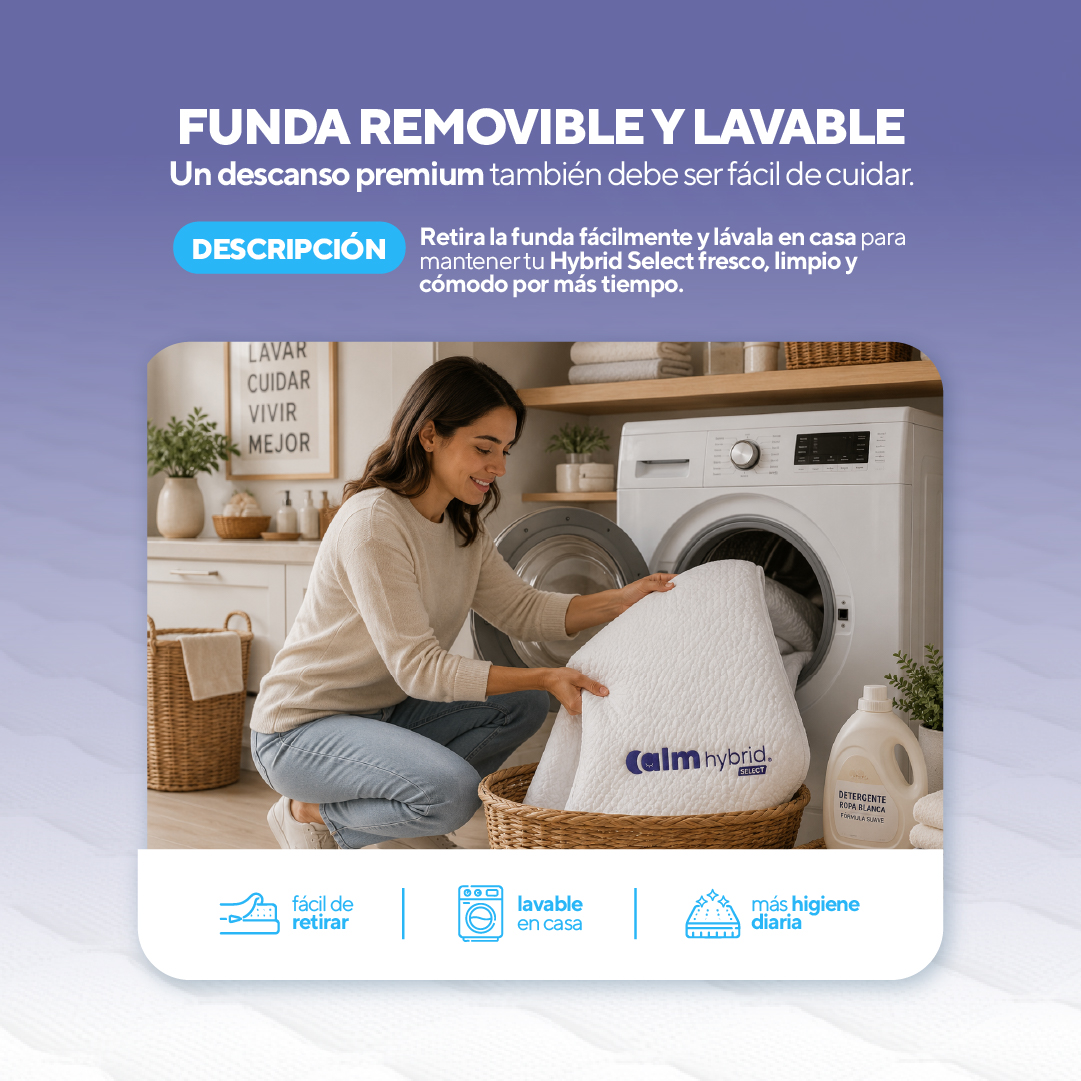 COLCHÓN HYBRID SELECT DE MEMORY FOAM QUEEN - 7