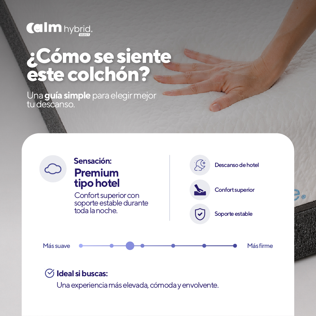 PACK COLCHÓN HYBRID DE MEMORY FOAM 1.5 PLZ + 1 ALMOHADA CALM MEMORY PRO - 5