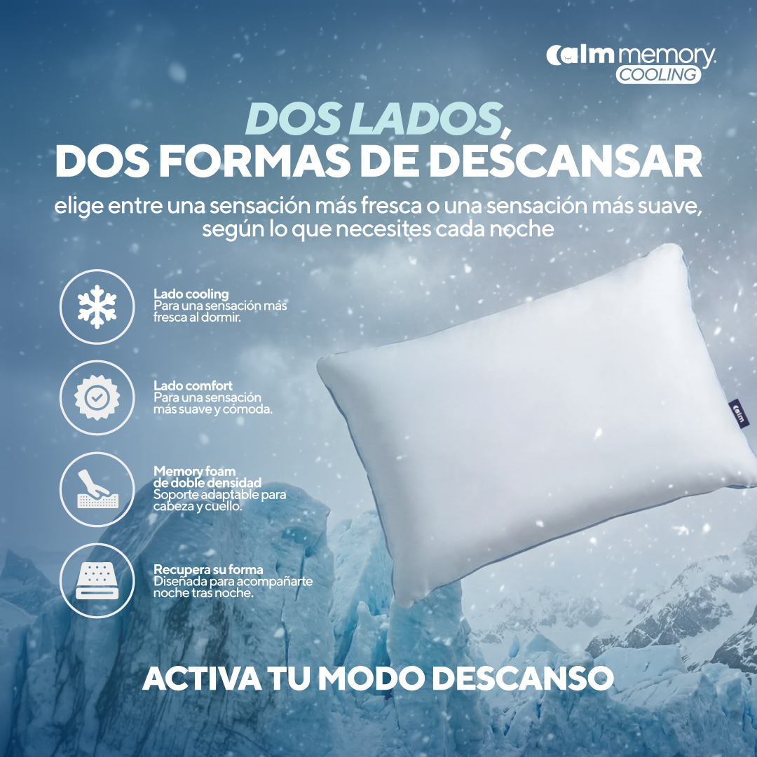 PACK COLCHÓN LITE DE MEMORY FOAM 1 PLZ + 1 ALMOHADA CALM MEMORY COOLING - 10