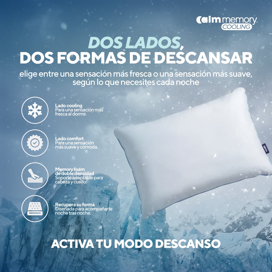 PACK MIX DOBLE DUO 2 ALMOHADAS CALM MEMORY PRO / 2 ALMOHADAS CALM MEMORY COOLING - 4