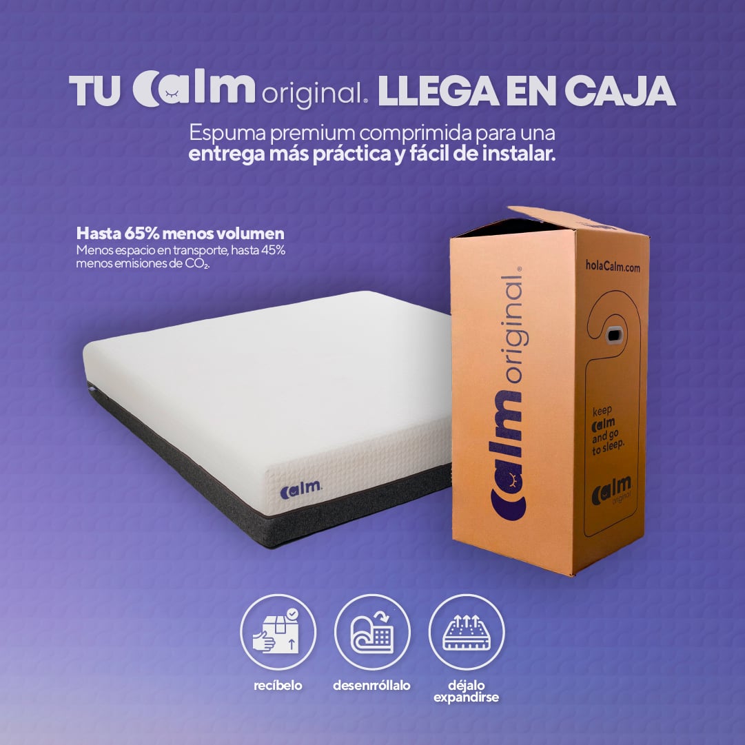 PACK COLCHÓN CALM DE MEMORY FOAM QUEEN + 2 ALMOHADAS CALM MEMORY COOLING - 5