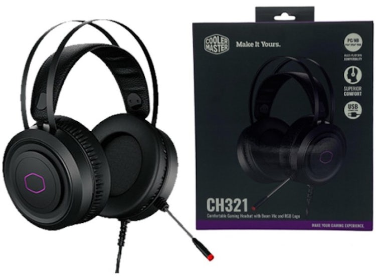 AUDÍFONOS COOL MASTER ON-EAR CH321 CON MICROFONO COOLER MASTER RGB - 1