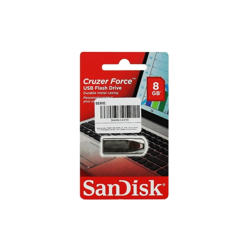MEMORIA USB 8GB SANDISK CRUZER FORCE METAL - 1