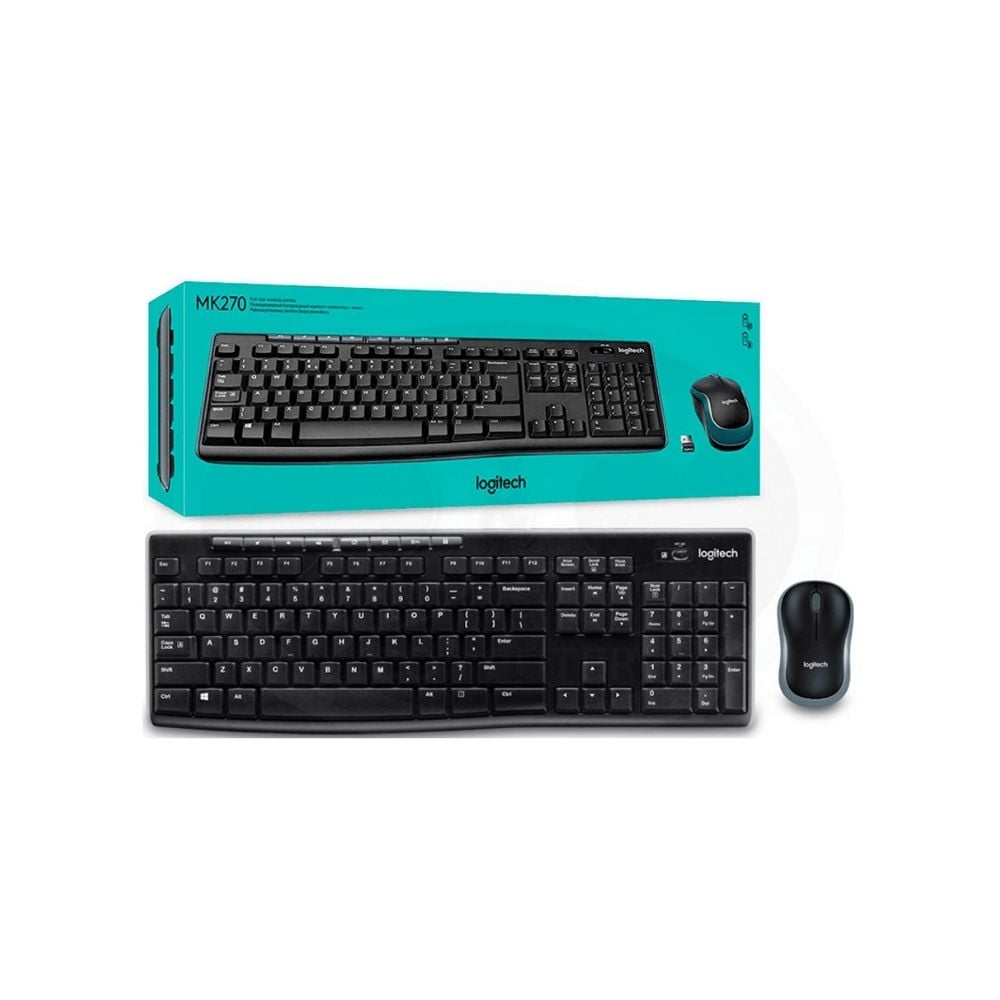 TECLADO INALÁMBRICO LOGITECH MOUSE MK270 NEGRO - 1