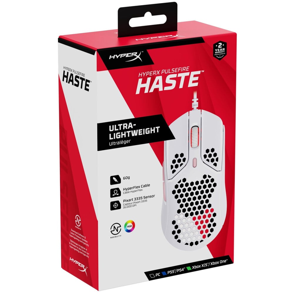 MOUSE GAMER HYPERX PULSEFIRE HASTE USB 16000 DPI 4P5E4AA - 1