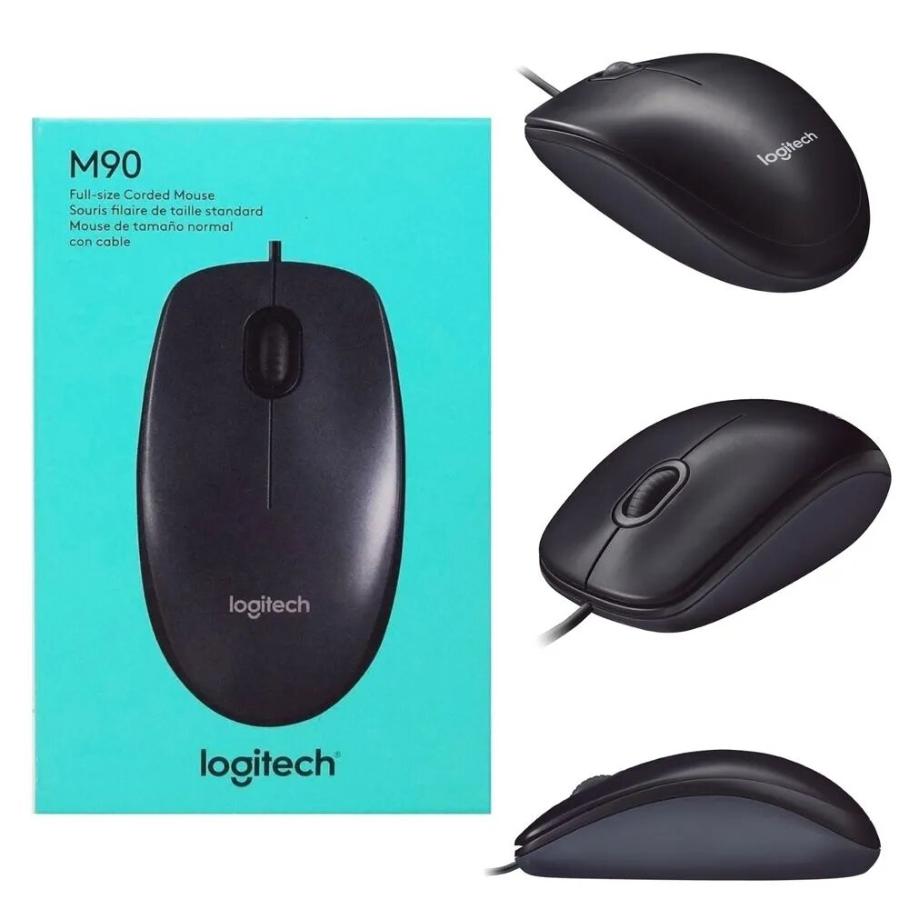 MOUSE LOGITECH M90 DARK OPTICO USB NEGRO - 2