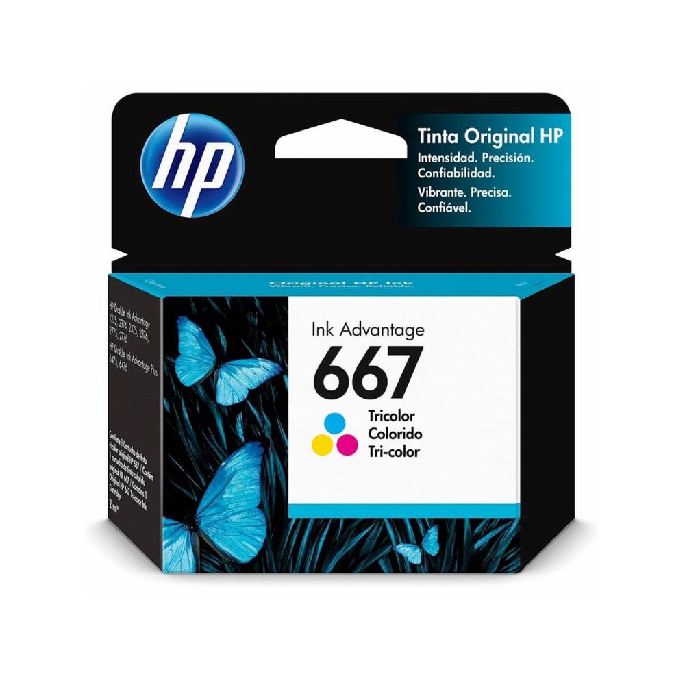 CARTUCHO HP MAGENTA TINTA TRICOLOR 3YM78AL N° 667 - 1