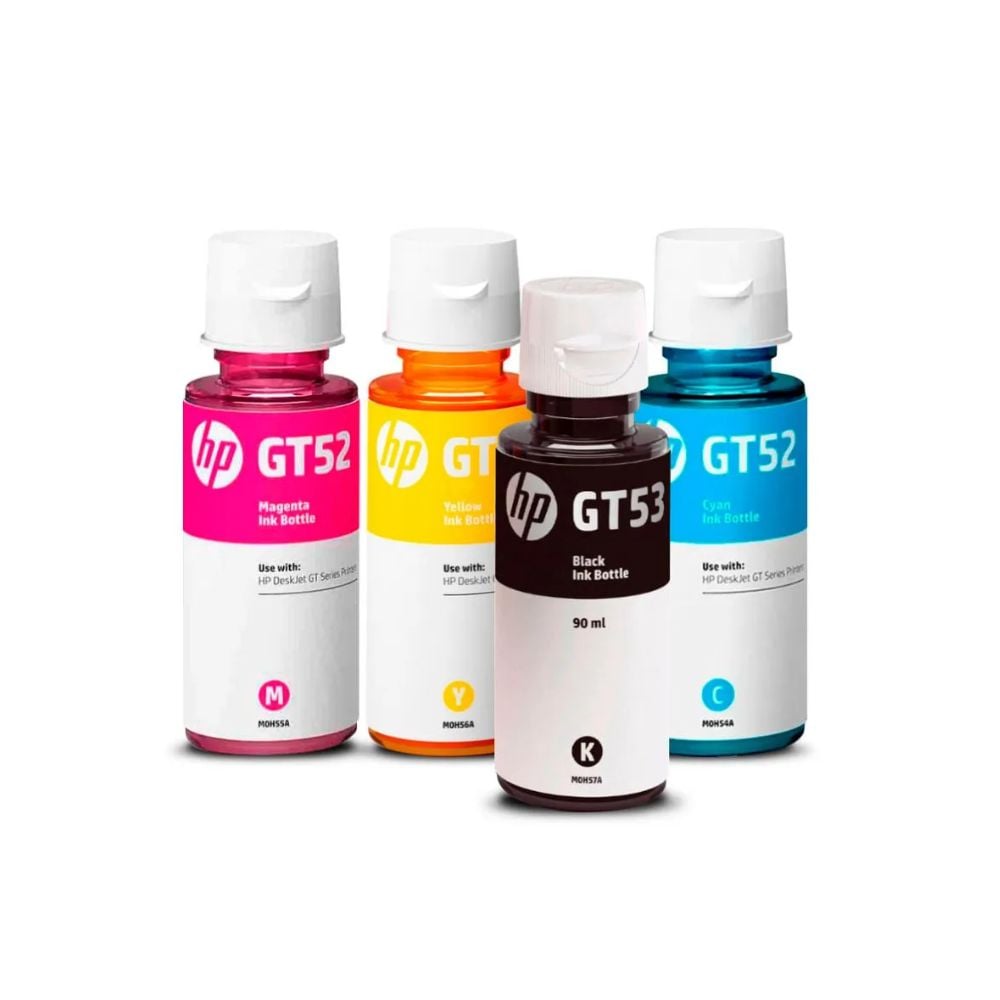 TINTA HP NEGRO GT52 GT53 COLORES CYAN MAGENTA YELLOW - 1