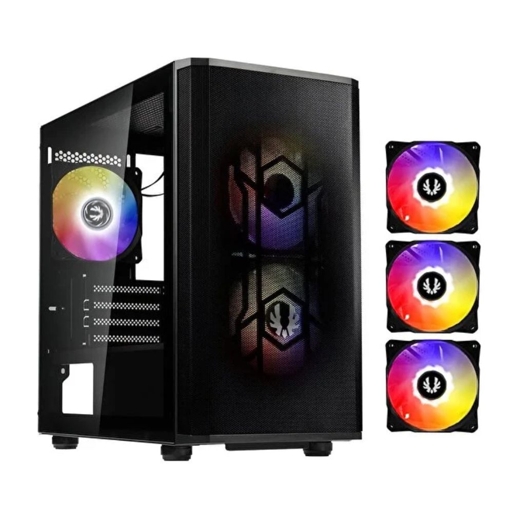 CASE BITFENIX BFC NSM 150 KKGSK 3A NOVA MESH M ARGB BLACK MITX, MATX, ATX, USB - 3