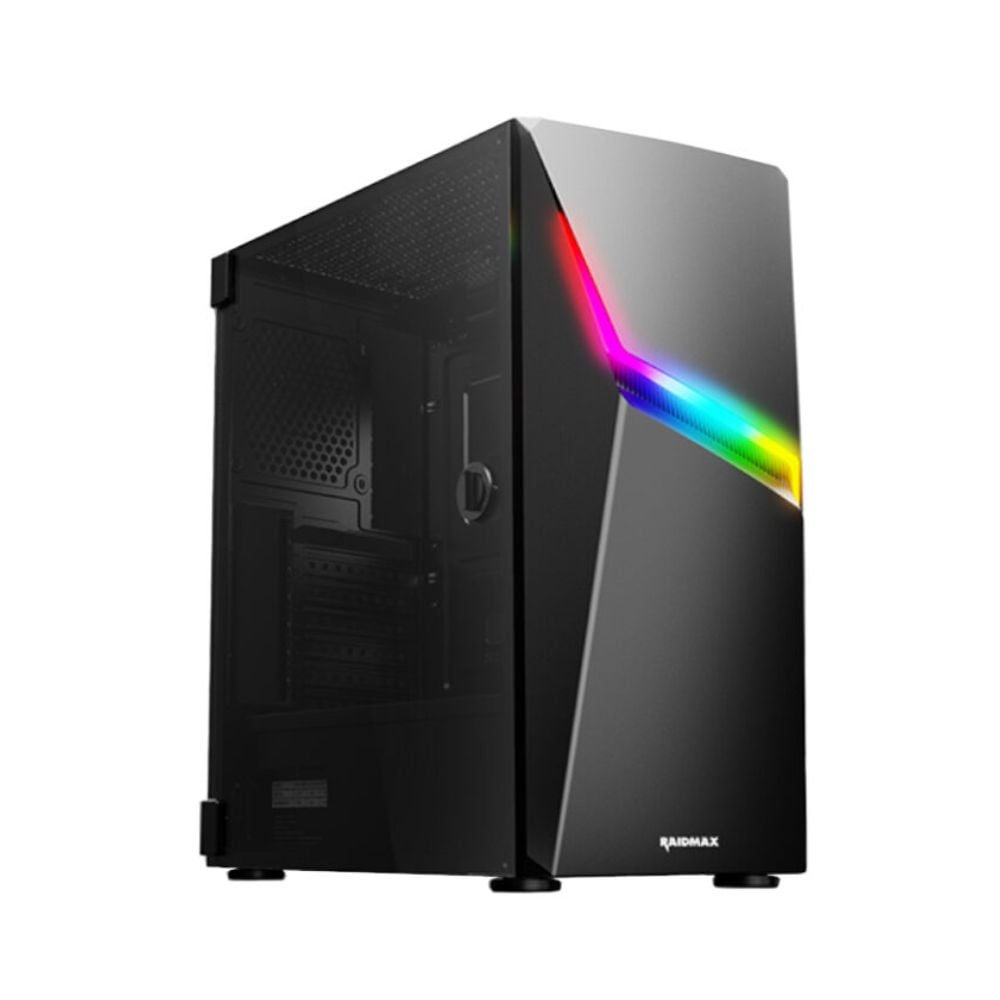 CASE RAIDMAX MID TOWER, F03 ARGB, ATX, MICRO ATX, MINI-ITX, USB 3.0, S/FUENTE, NEGRO (P/N: F03 ARGB) - 1