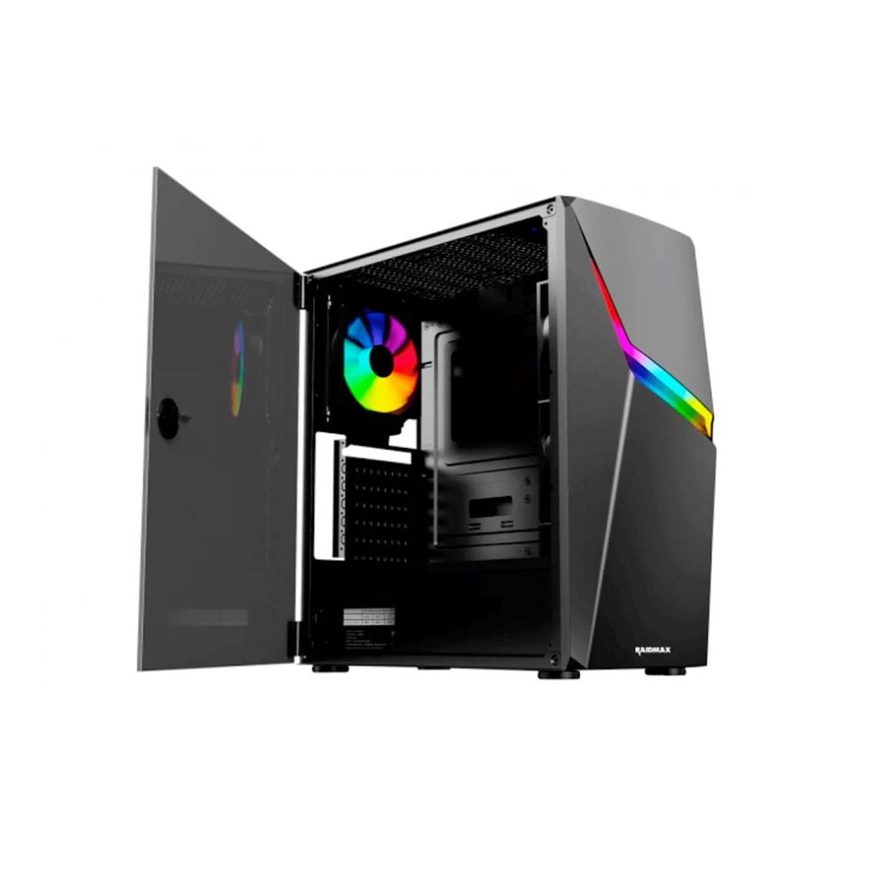 CASE RAIDMAX MID TOWER, F03 ARGB, ATX, MICRO ATX, MINI-ITX, USB 3.0, S/FUENTE, NEGRO (P/N: F03 ARGB) - 2