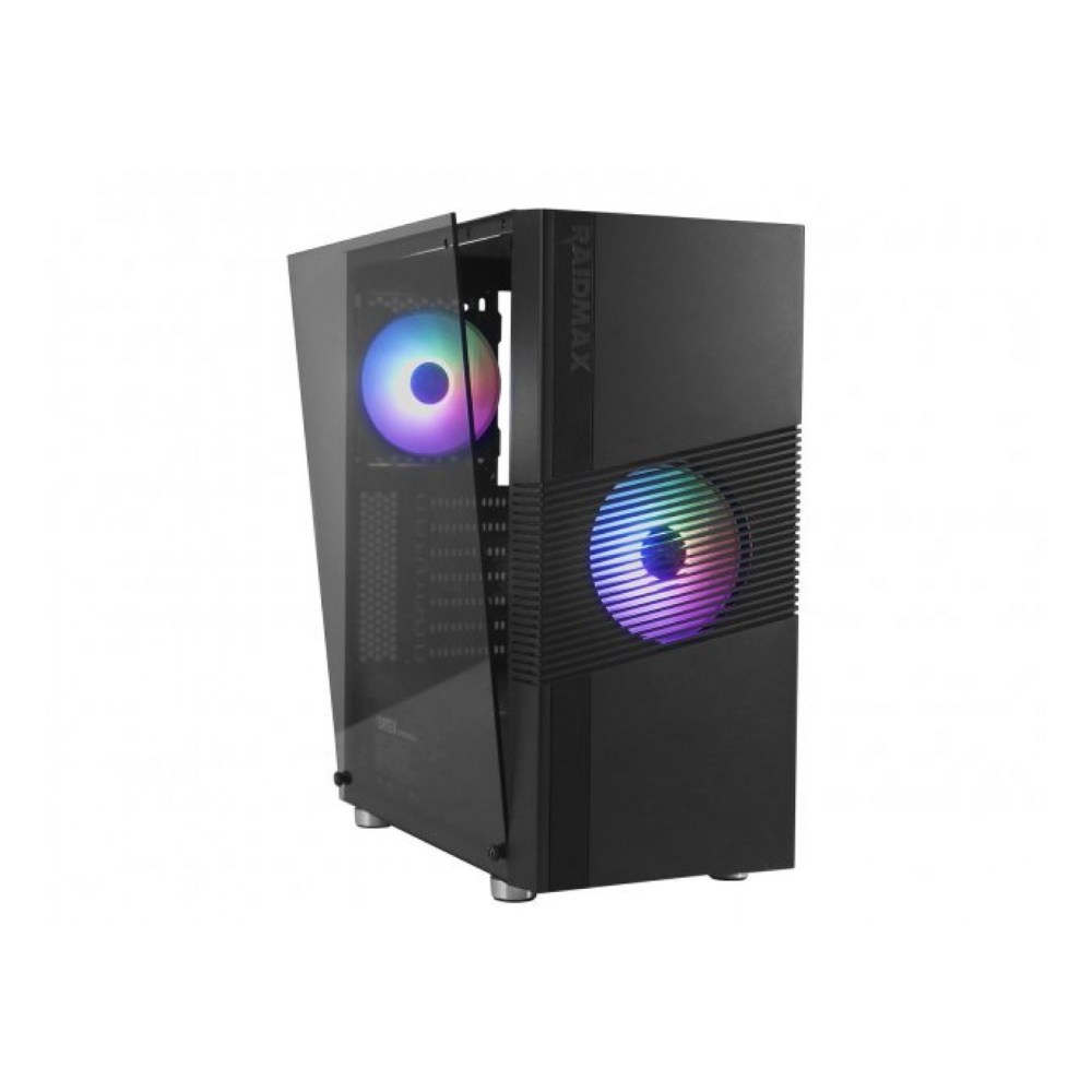 CASE RAIDMAX MID TOWER H704 MICRO ATX.MINI-ITX.USB3.0 S FUENTE H704TBS NEGRO + VIDRIO TEMPLADO - 1