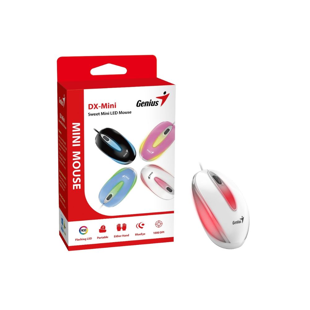 MOUSE GENIUS DX-MINI USB BLUEEYE RGB WHITE 31010025401 - 3
