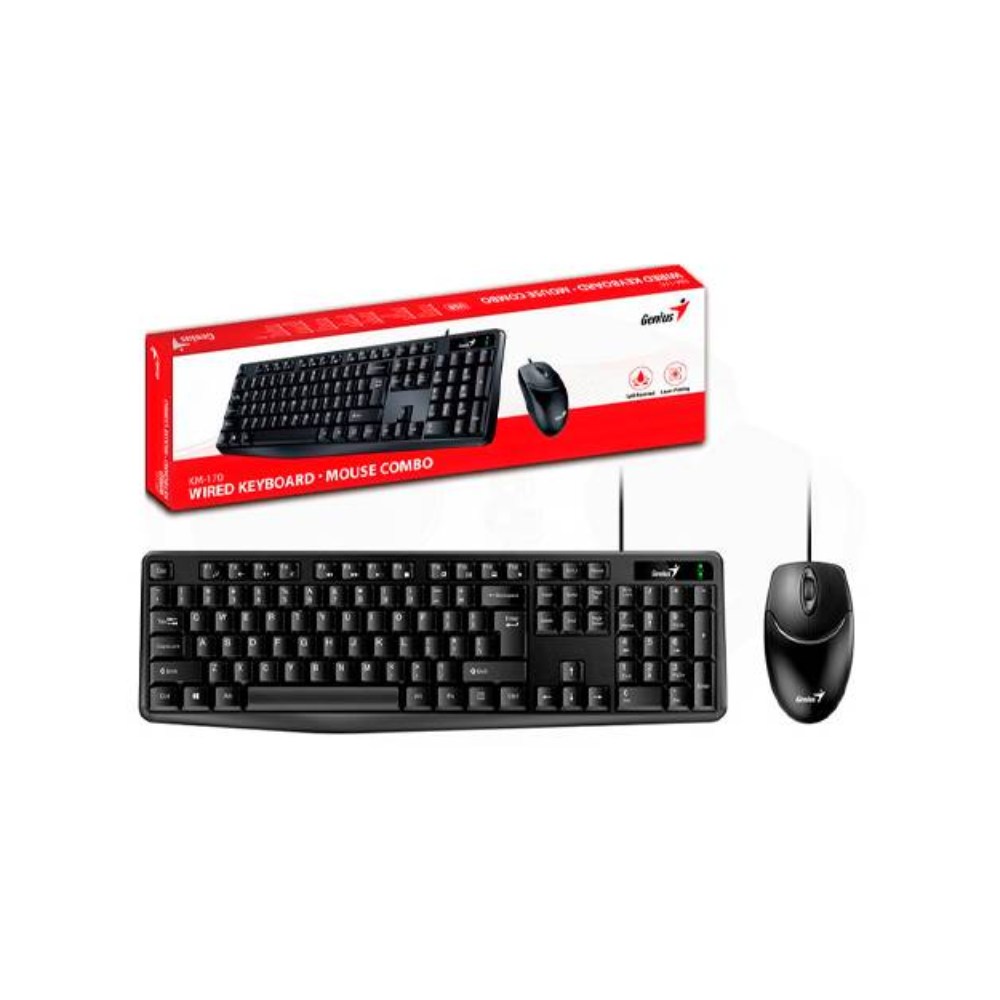 TECLADO GENIUS + MOUSE KM-170 USB MULTIMEDIA BLACK 31330006402 - 3