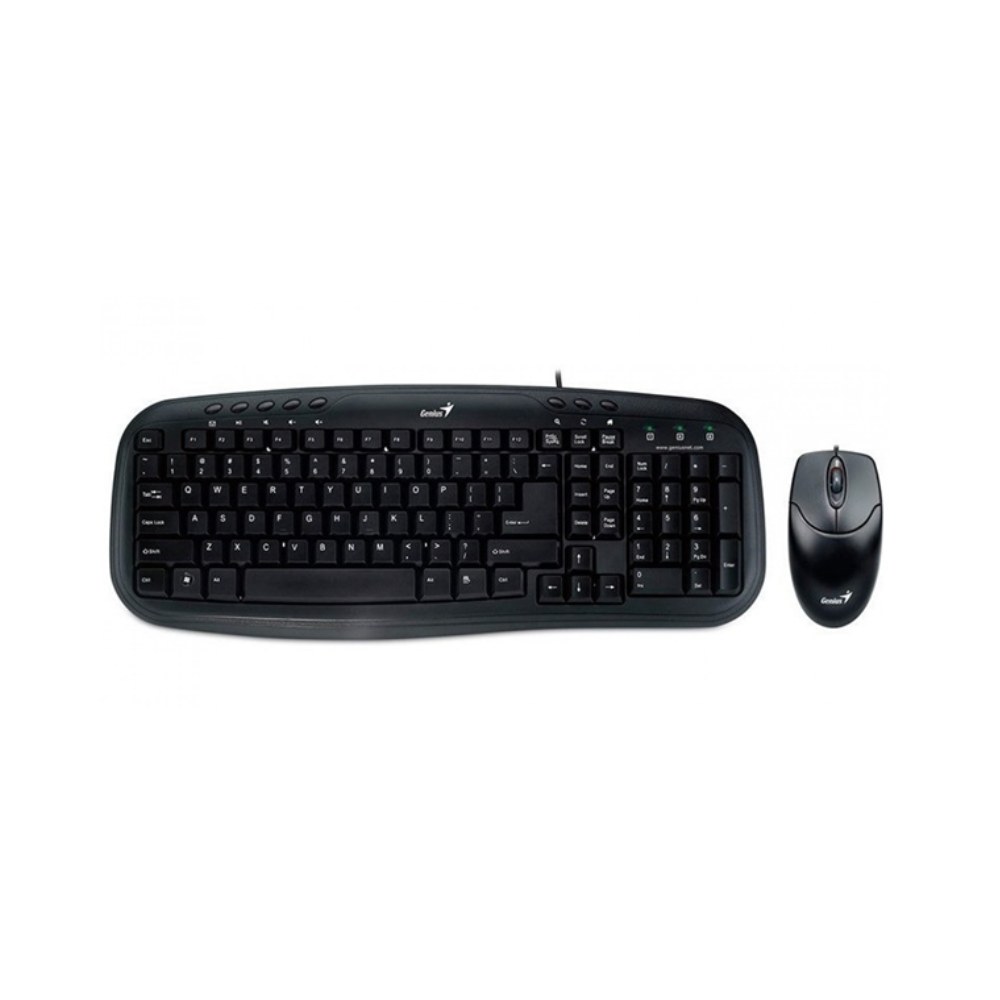 TECLADO GENIUS + MOUSE SMART KM-200 USB MULTIMEDIA BLACK 31330003401 - 1