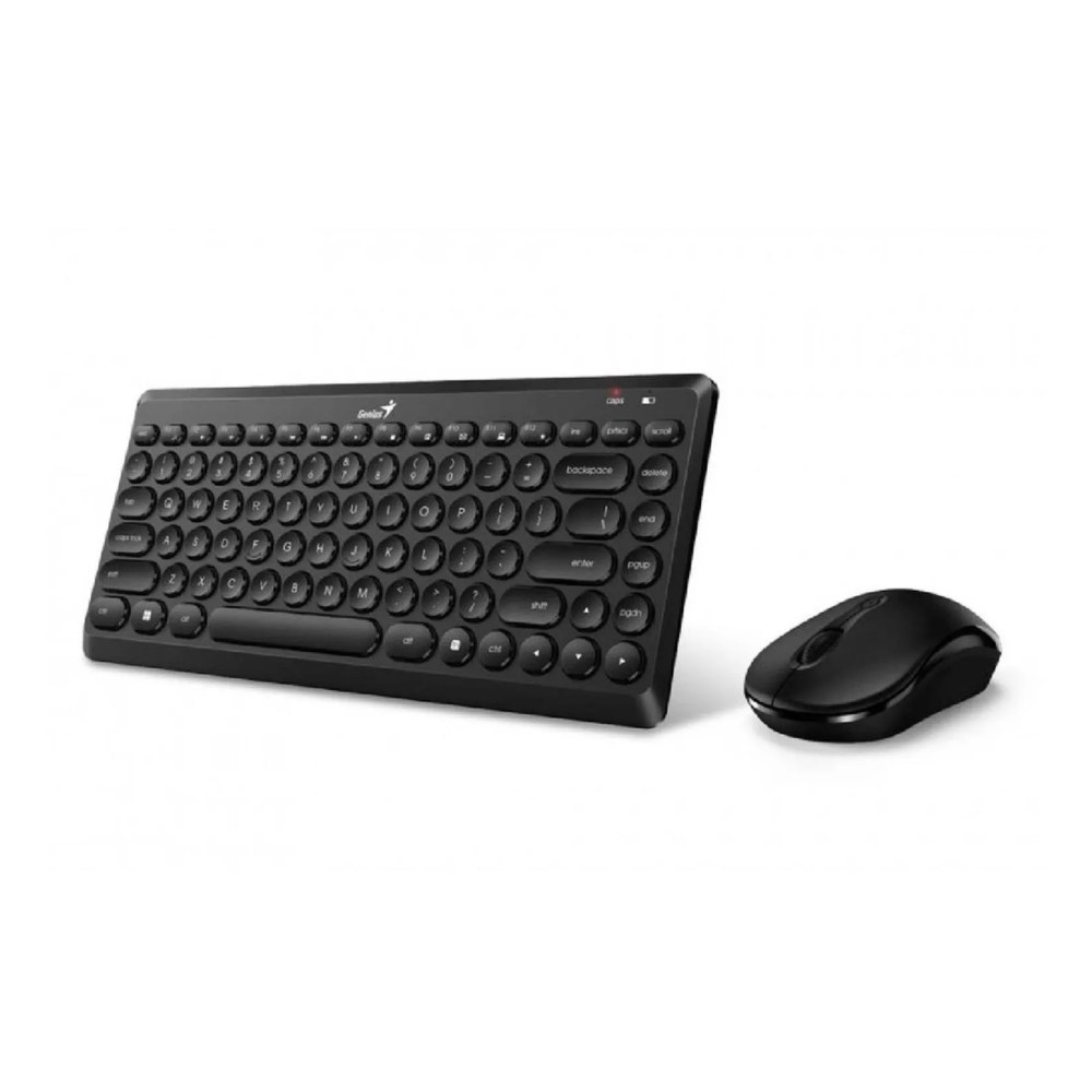 TECLADO GENIUS + MOUSE LUXEMATE Q8000 WIRELESS TKL USB MULTIMEDIA BLACK 31340013401 - 1