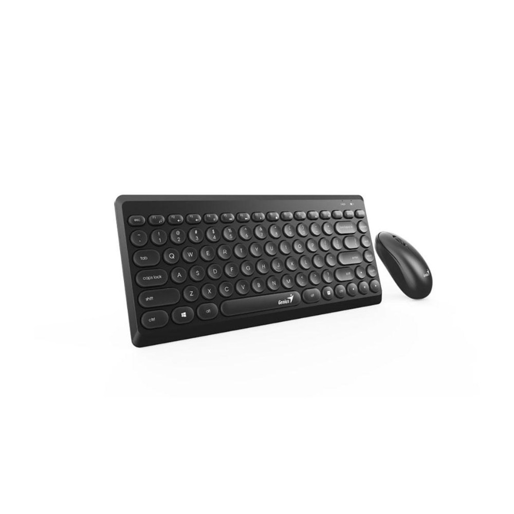 TECLADO GENIUS + MOUSE LUXEMATE Q8000 WIRELESS TKL USB MULTIMEDIA BLACK 31340013401 - 2