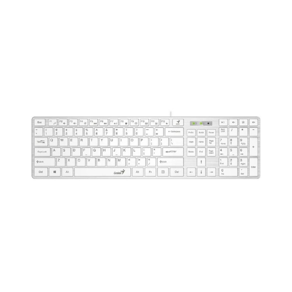TECLADO GENIUS SMART SLIMSTAR 126 USB MULTIMEDIA WHITE 31310017409 - 1
