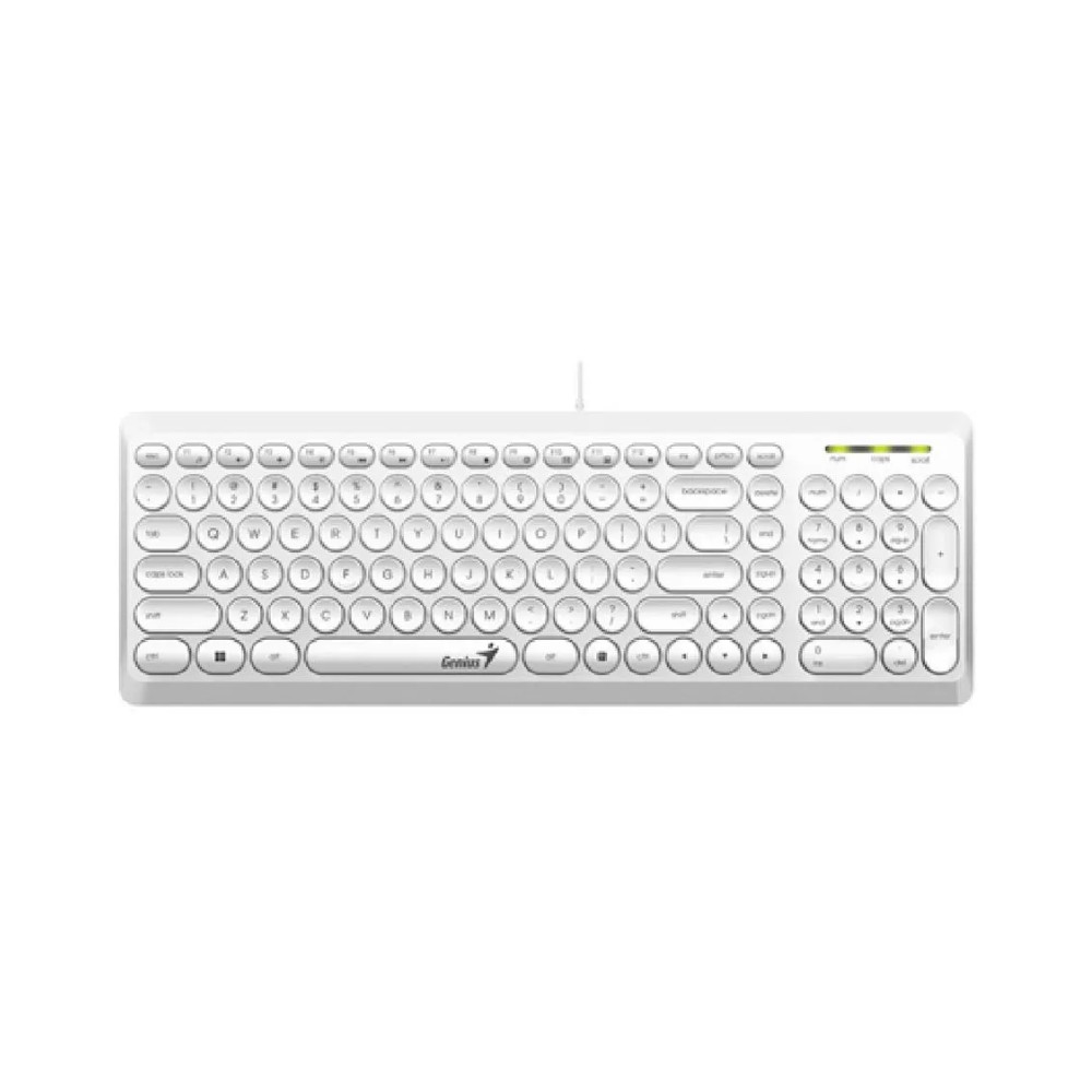 TECLADO GENIUS SLIMSTAR Q200 USB MULTIMEDIA WHITE (31310020411) - 2