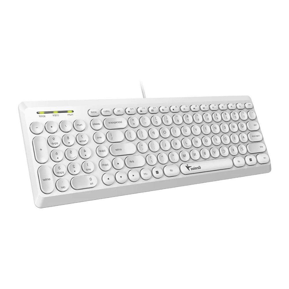 TECLADO GENIUS SLIMSTAR Q200 USB MULTIMEDIA WHITE (31310020411) - 3