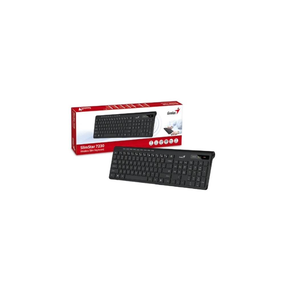 TECLADO GENIUS SLIMSTAR 7230 WIRELESS MULTIMEDIA BLACK (31310021401) - 3