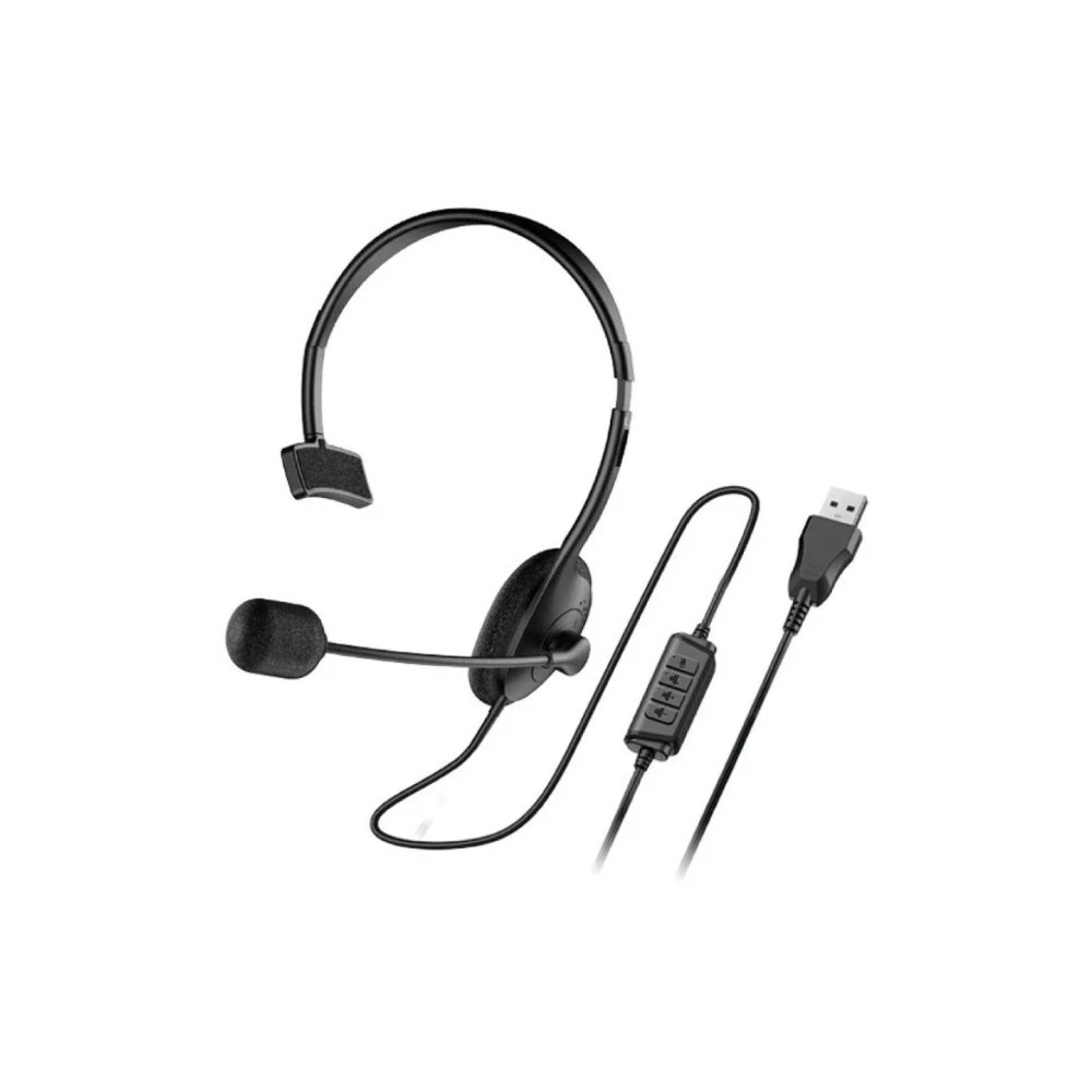 AUDÍFONOS GENIUS C/MICROF. HS-100U MONO USB BLACK (31710027400) - 1